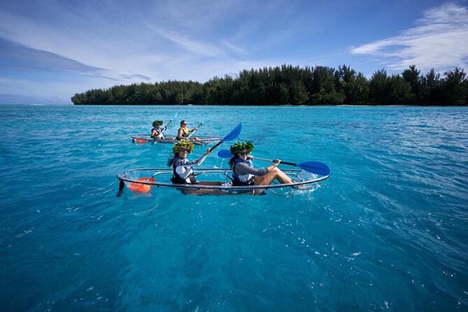 Eco guided excursion to the lagoon of Moorea in transparent kayak 1/2 day morning - What is included, and what you still need
