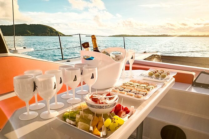LUXURY PRIVATE Catamaran Bora Bora : Half-Day Trip - Sailing Across Bora Bora’s Lagoon and Coral Reefs