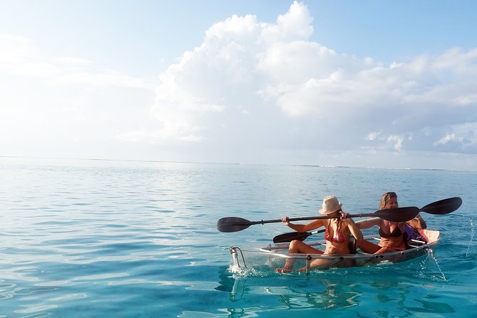 Moorea Lagoon Tour by Transparent Kayak - Paddling above coral reefs in a clear kayak