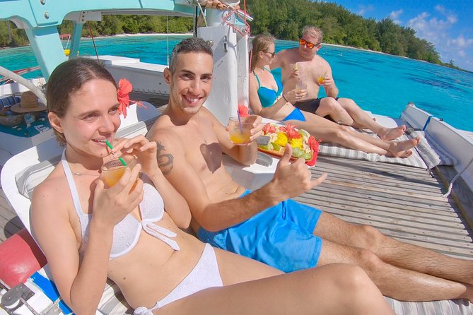 PRIVATE Full Day Tour : Moorea Snorkeling & Sailing on a Catamaran named Taboo - The coral garden and underwater tikis