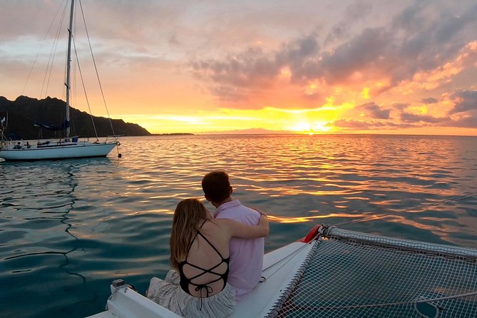 PRIVATE Sunset Cruise : Moorea Sailing on a Catamaran named Taboo - A private sunset on Moorea’s water
