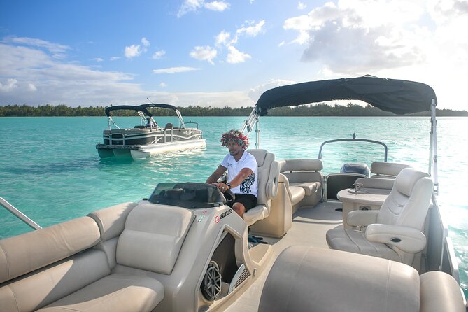 Toa Boat Bora Bora Private Lagoon tour On Majestic Pontoon Boat - The Towed Buoy: A Fun Extra With A Catch
