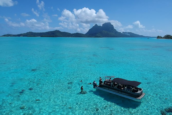 Toa Boat Bora Bora Private Lagoon tour with Lunch on Entertainer Bar Boat - First look at Bora Bora from the water