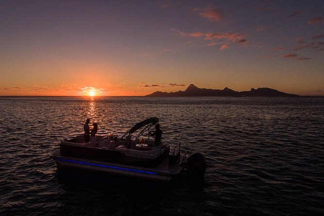 Toa Boat Bora Bora Private Sunset On Majestic Pontoon Boat - Setting off at 3:00 pm