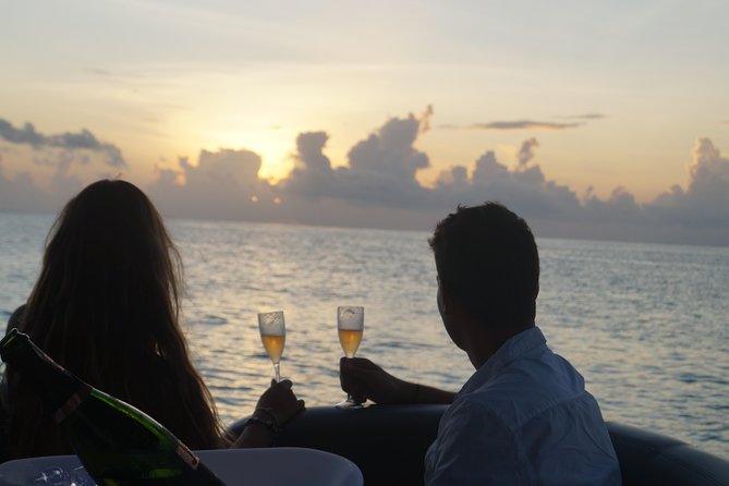 Toa Boat Bora Bora Private Sunset On Majestic Pontoon Boat - Music and seating shape the mood