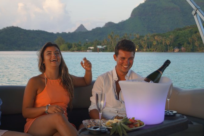 Toa Boat Bora Bora Private Sunset On Majestic Pontoon Boat - Pickup and practical planning