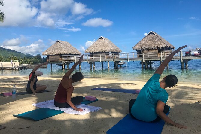 Yoga on the paradise beach of Manava Moorea - What the 90-minute class feels like